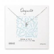 open r necklace, sterling silver -18 inches