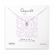 open s necklace, sterling silver -18 inches