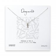 open t necklace, sterling silver -18 inches
