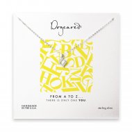 open u necklace, sterling silver -18 inches