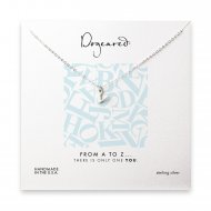 open v necklace, sterling silver -18 inches