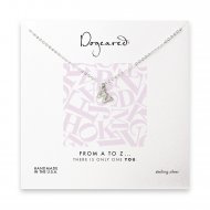 open w necklace, sterling silver -18 inches