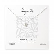 open x necklace, sterling silver -18 inches