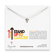 stand up to cancer sterling silver necklace