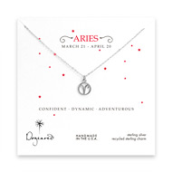 aries zodiac sterling silver necklace