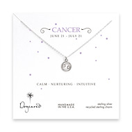 cancer zodiac sterling silver necklace