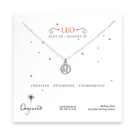 leo zodiac sterling silver necklace