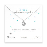 libra zodiac sterling silver necklace