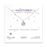 sagittarius zodiac sterling silver necklace