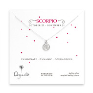 scorpio zodiac sterling silver necklace