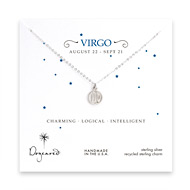 virgo zodiac sterling silver necklace
