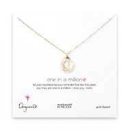 mom one in a million keshi pearl necklace, gold dipped