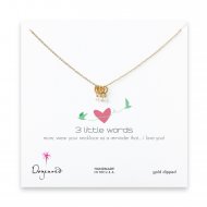 three pearl mom necklace, gold dipped
