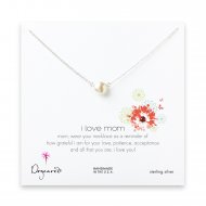 I love mom pearl necklace, sterling silver