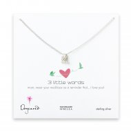 three pearl mom necklace, sterling silver