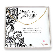 mom's so pretty gold dipped necklace with white rice pearls