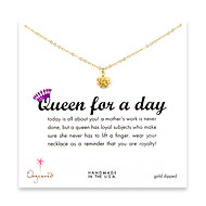 gold dipped queen for a day necklace with royal crown charm