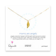 moms are angels necklace, gold dipped