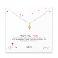 thank you mom gold dipped necklace