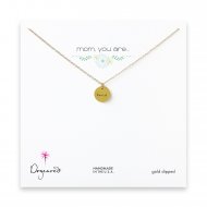 mom, you are loved necklace, gold dipped