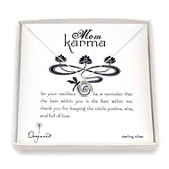 mom karma sterling silver necklace