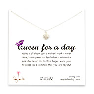 sterling silver queen for a day necklace with royal crown charm sterling silver queen for a day necklace with royal crown charm