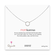 mom karma sterling silver necklace - 18 inches
