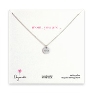 mom you are loved sterling silver necklace