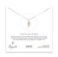 moms are angels sterling silver necklace