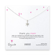 thank you mom sterling silver necklace