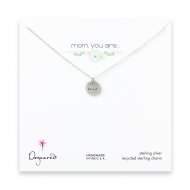 mom, you are loved necklace, sterling silver