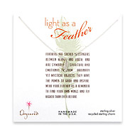 light as a feather small feather necklace, sterling silver
