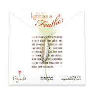 light as a feather medium sterling silver feather necklace