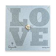 sterling silver love pearl heart necklace