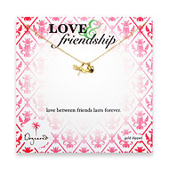 the love & friendship gold dipped necklace