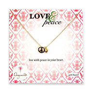 the love & peace gold dipped necklace