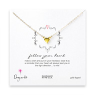 follow your heart gold dipped necklace