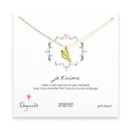 je t'aime gold dipped necklace