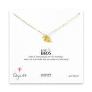 love birds gold dipped necklace