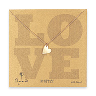 gold dipped love medium sideways heart necklace