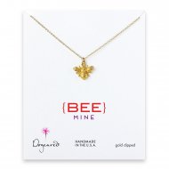 love collection bee necklace, gold dipped