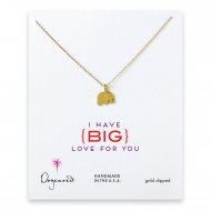 love collection elephant necklace, gold dipped