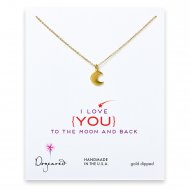 love collection moon necklace, gold dipped