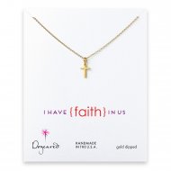 love collection cross necklace, gold dipped