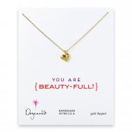 love collection full heart necklace, gold dipped