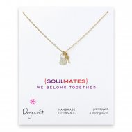 love collection lock and key necklace, gold dipped