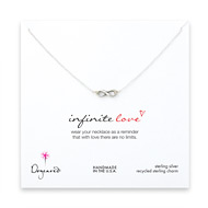 infinite love necklace, sterling silver