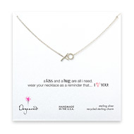 xo necklace, sterling silver