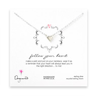 follow your heart sterling silver necklace