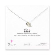 love birds sterling silver necklace